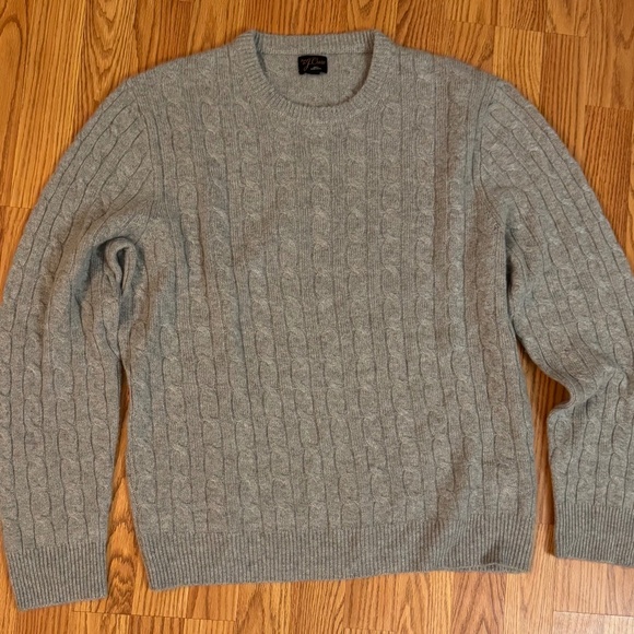 J Crew Mens Cashmere cable-knit sweater